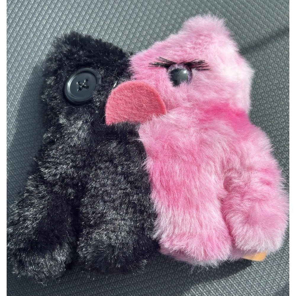 Fuggler Baby Baddies MYSTERY Wide Eyed Weirdo Black & Pink 5"Plush Keychain